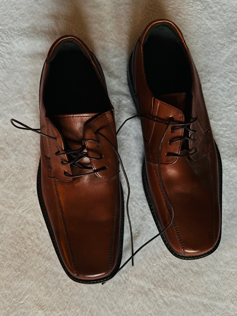 Rockport Men's Chestnut Brown Leather Derby Shoes